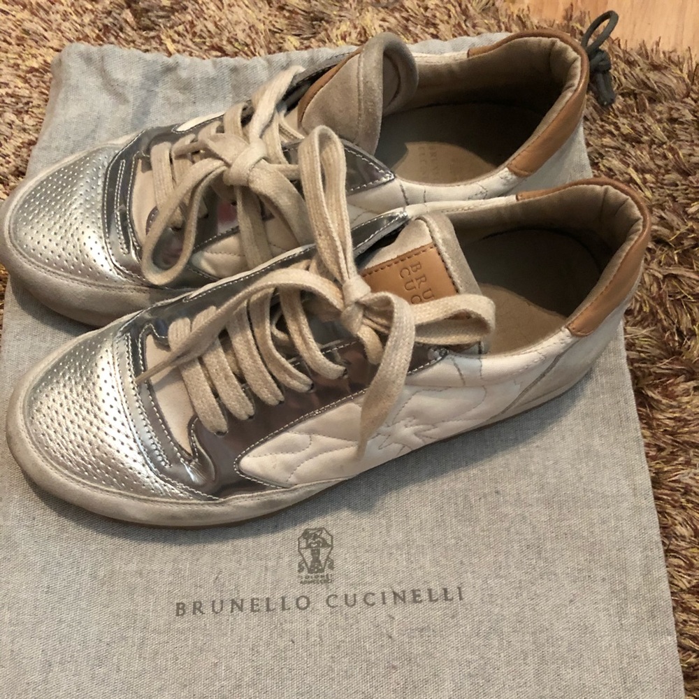 Brunello Cucinelli nylon suede sneakers